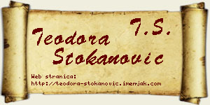 Teodora Stokanović vizit kartica
